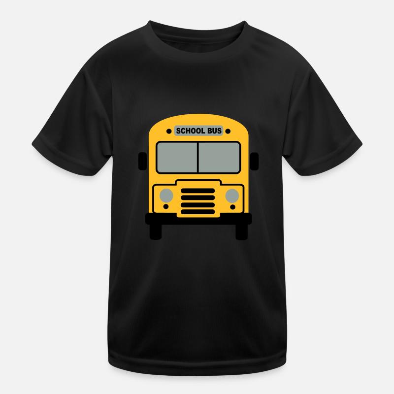Schulbus Kinder Funktions-T-Shirt
