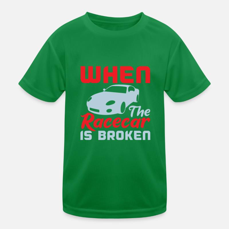 WHEN THE RACECAR IS BROKEN Kids Functional T-Shirt
