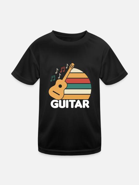 Learn to play the guitar - Kids Functional T-Shirt - black - Front