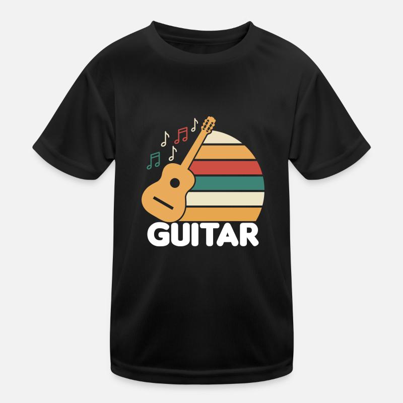Gitarre spielen lernen Kinder Funktions-T-Shirt