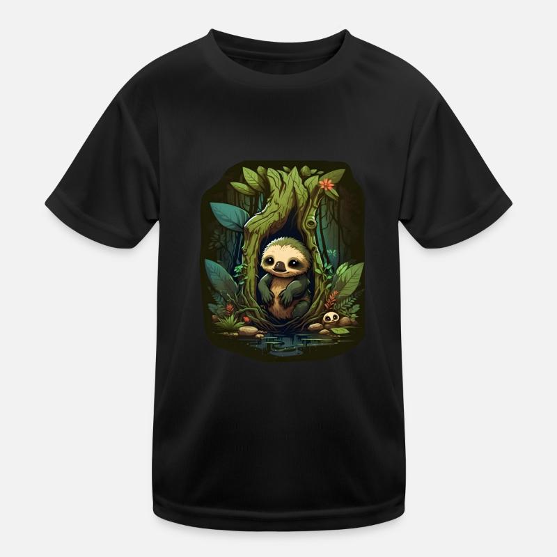 Cute Sloth Kids Functional T-Shirt