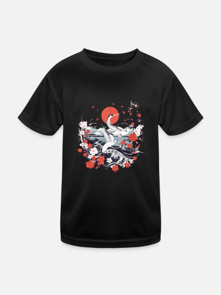 Japanese folklore - Kids Functional T-Shirt - black - Front