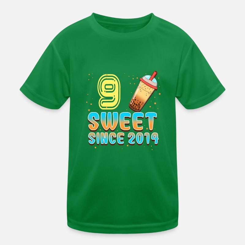 9. Geburtstag Bubble Tee Kinder Funktions-T-Shirt