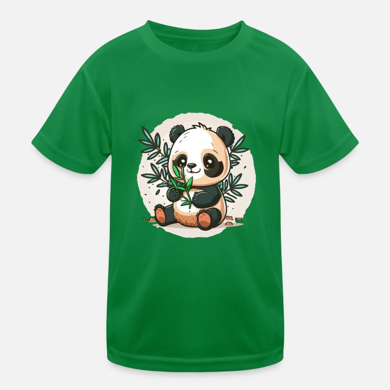 Bamboo-Loving Panda Kids Functional T-Shirt
