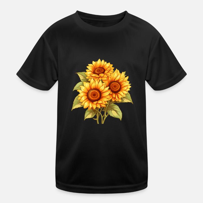 Sonnenblumen Kinder Funktions-T-Shirt