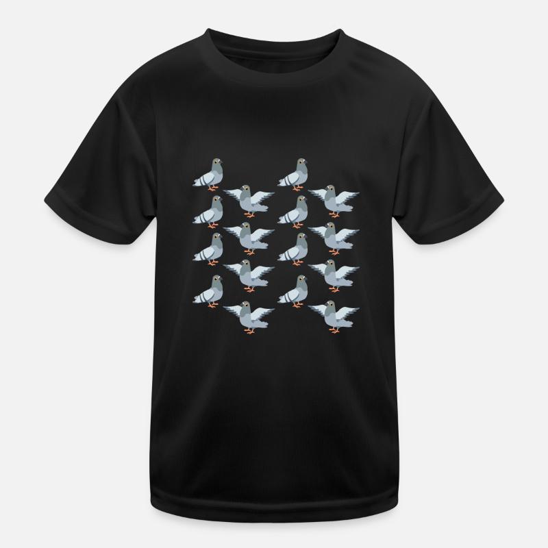 Wild pigeon pattern design for pigeon fanciers Kids Functional T-Shirt