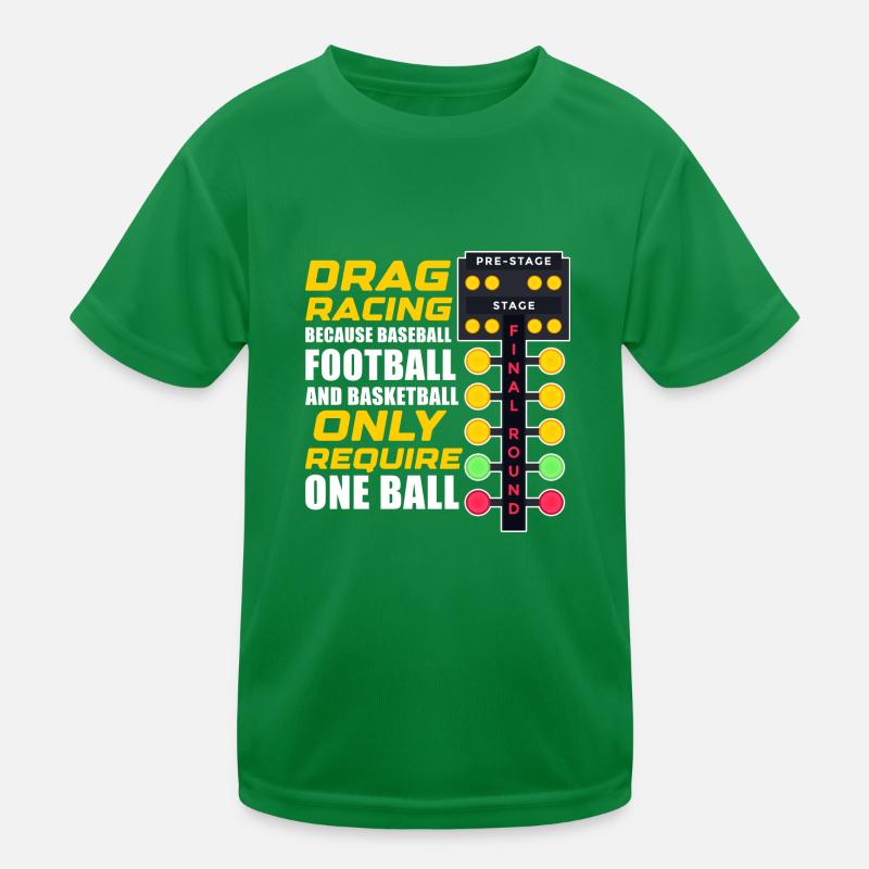 Le baseball de course de dragsters ne nécessite qu’une seule balle Conception T-shirt sport Enfant