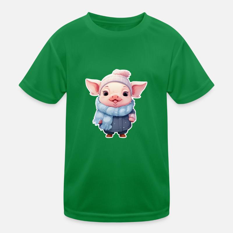 Mignon cochon est froid T-shirt sport Enfant