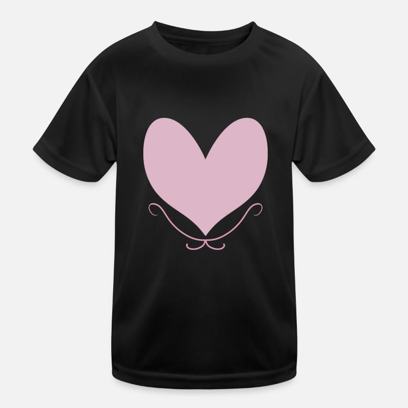 PINK HEART - Kids Functional T-Shirt - black