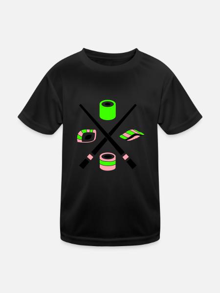 sushi - Kids Functional T-Shirt - black - Front