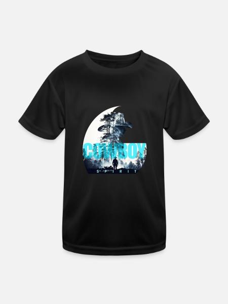 cowboy spirit - Kinder Funktions-T-Shirt - Schwarz