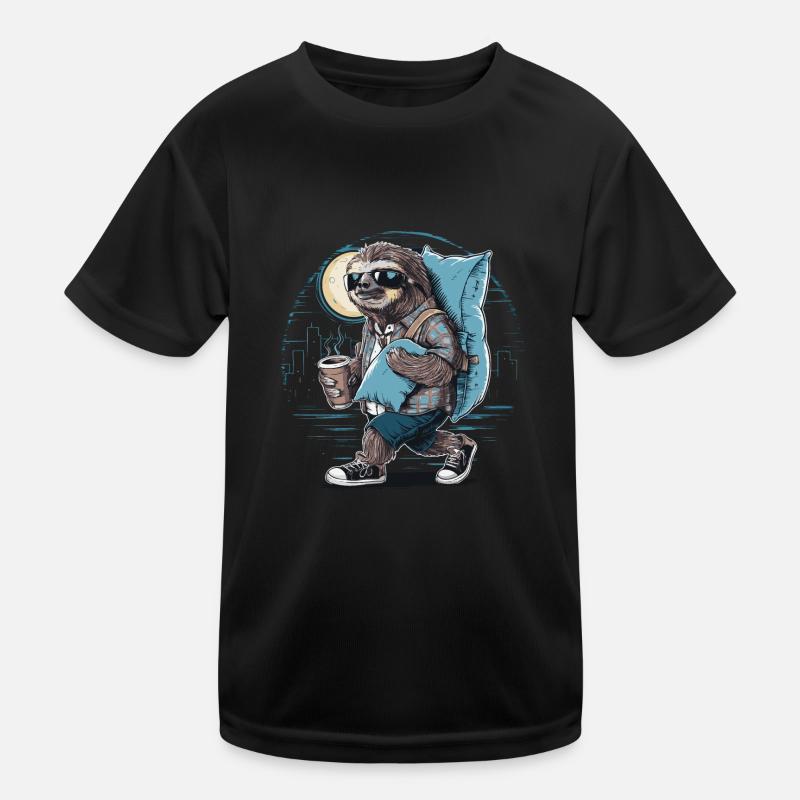 Sloth Sleepwalker Kids Functional T-Shirt