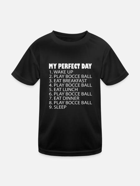 Bocce Ball Bocce Player - Kids Functional T-Shirt - black - Front