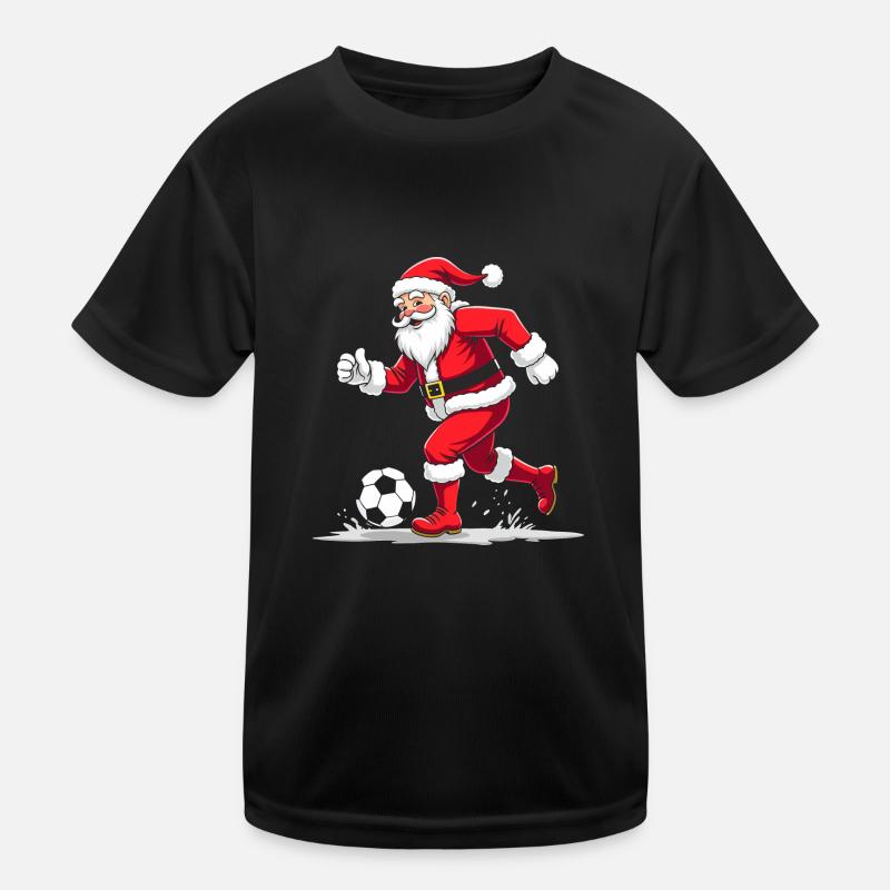 Fussballer Weihnachten Kinder Funktions-T-Shirt
