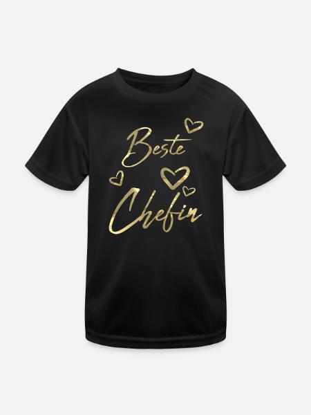 Meilleure femme chef - T-shirt sport Enfant - noir