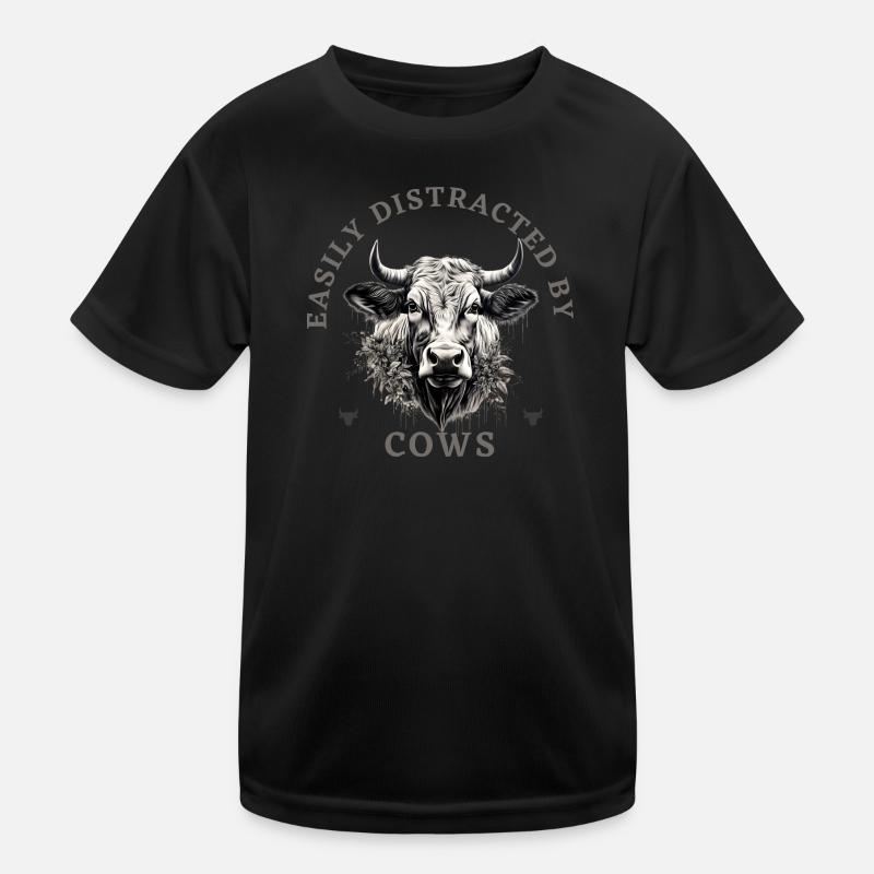 Leicht von Kühen ablenken Kinder Funktions-T-Shirt