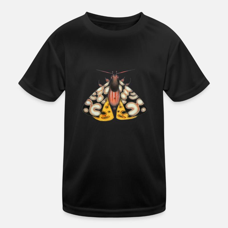 Moth schwarz und gelb Kinder Funktions-T-Shirt