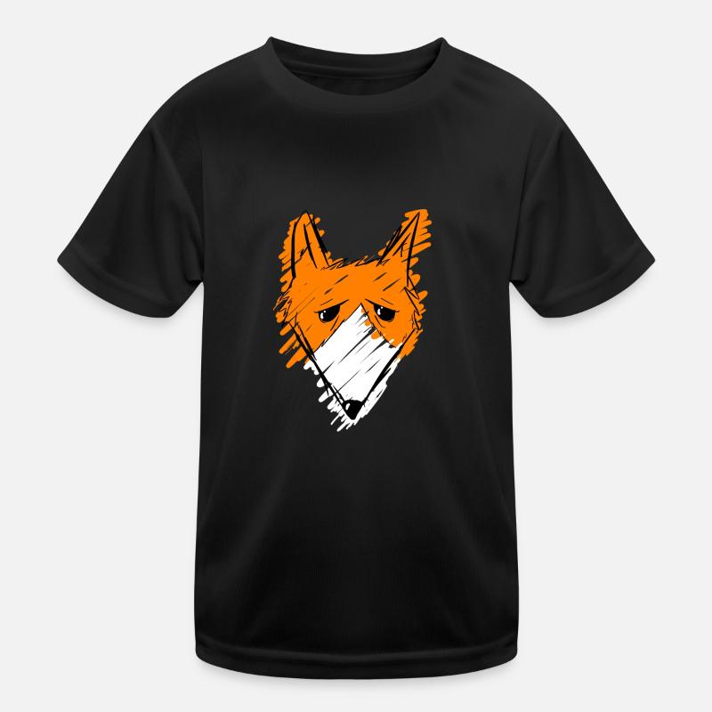 Fox Kopf Kinder Funktions-T-Shirt