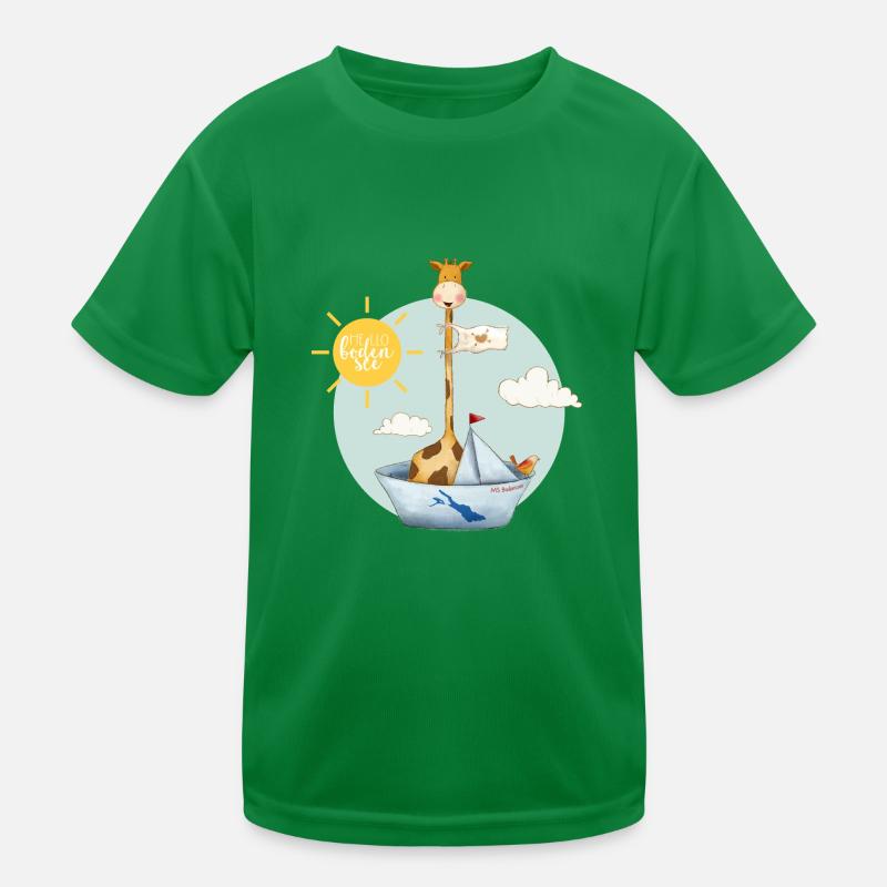 Hello Bodensee – Giraffe und Vogel auf hoher See Kinder Funktions-T-Shirt