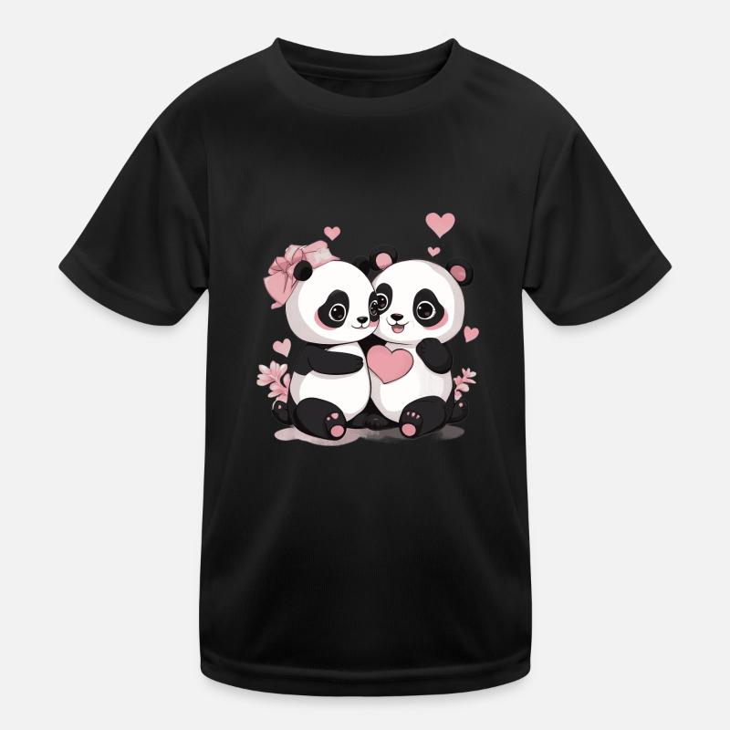 Be My Valentine Panda Kids Functional T-Shirt