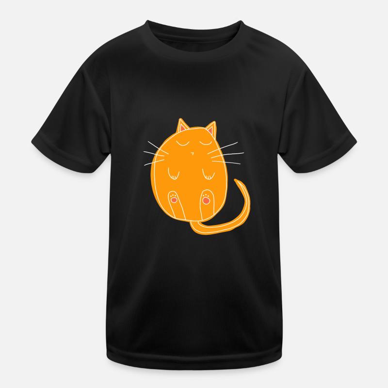 schlafende Katze Kinder Funktions-T-Shirt