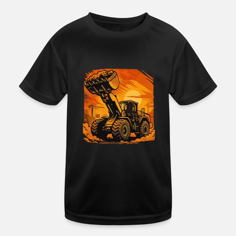 Wheel loader Kids Functional T-Shirt