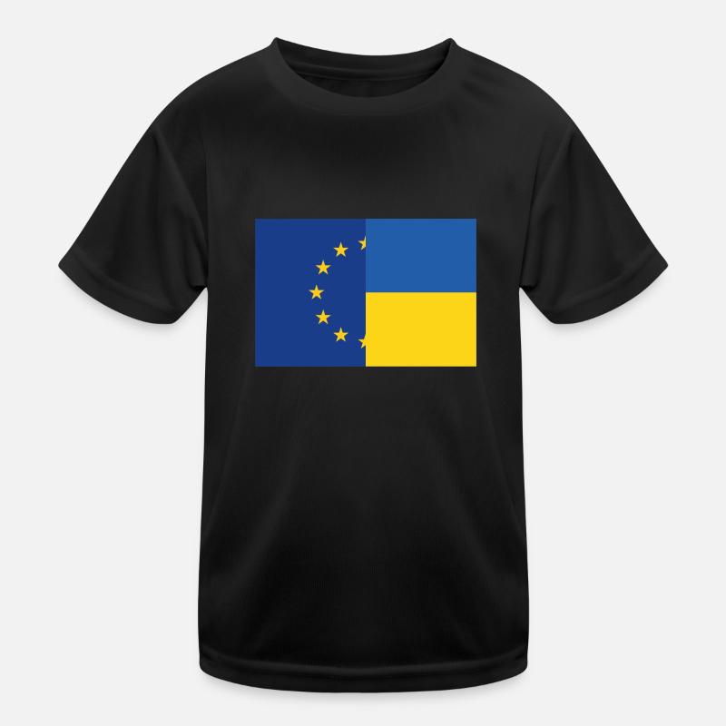 Ukraine EU Kinder Funktions-T-Shirt