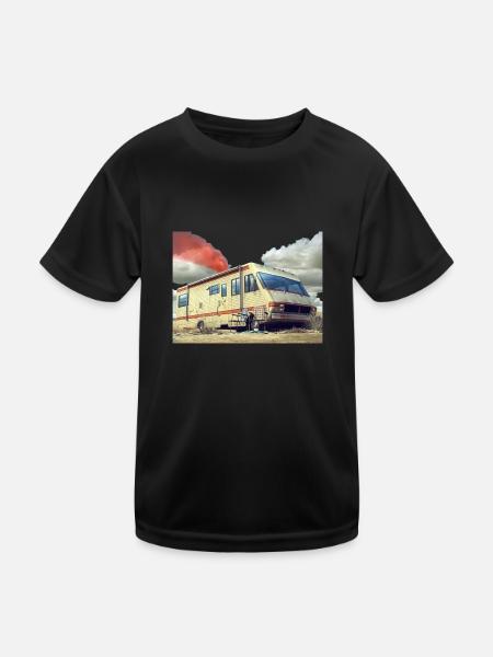 Wohnwagen Heisenberg - Kinder Funktions-T-Shirt - Schwarz - Vorne