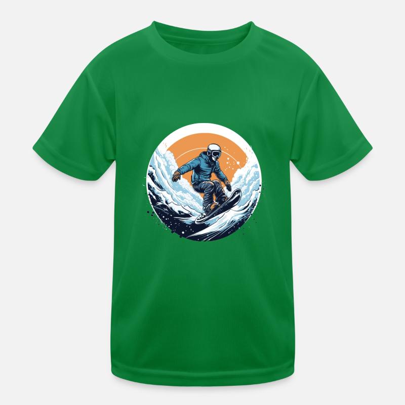 Snowboarden oder Skifahren und dann Après-Ski Kinder Funktions-T-Shirt