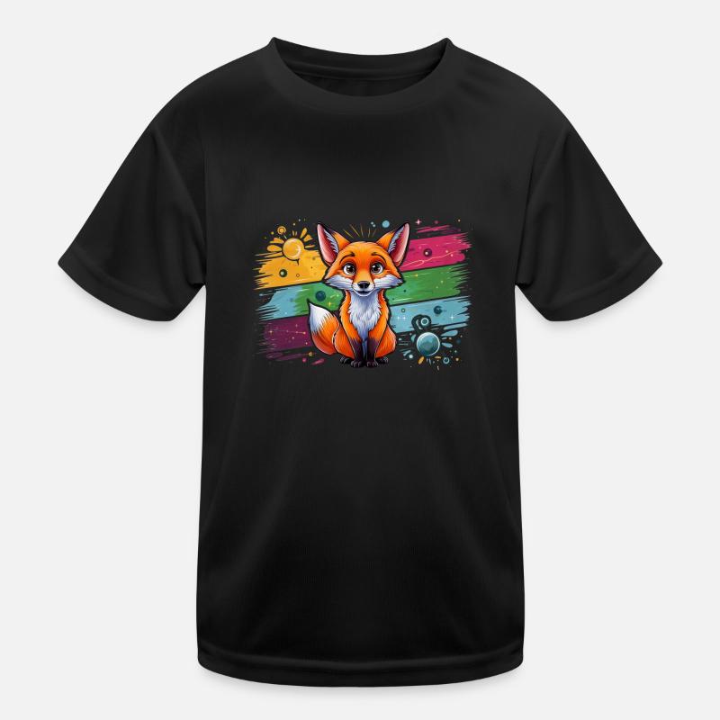 Fuchs - Illustration Kinder Funktions-T-Shirt