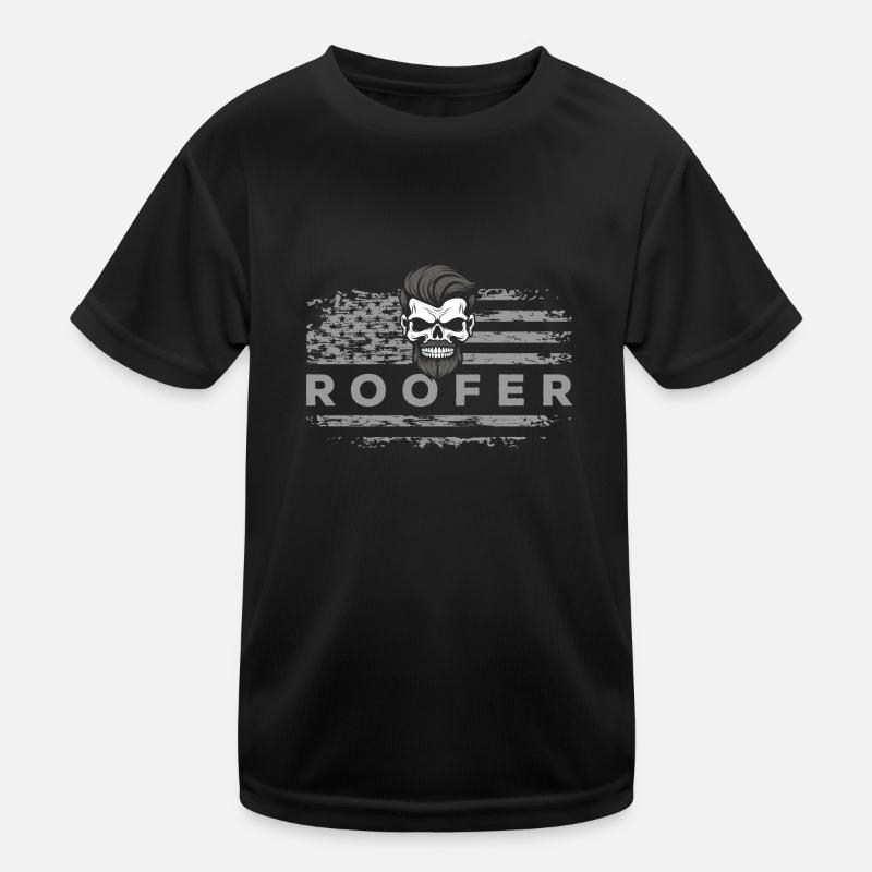Roofer house construction construction site apprentice Kids Functional T-Shirt