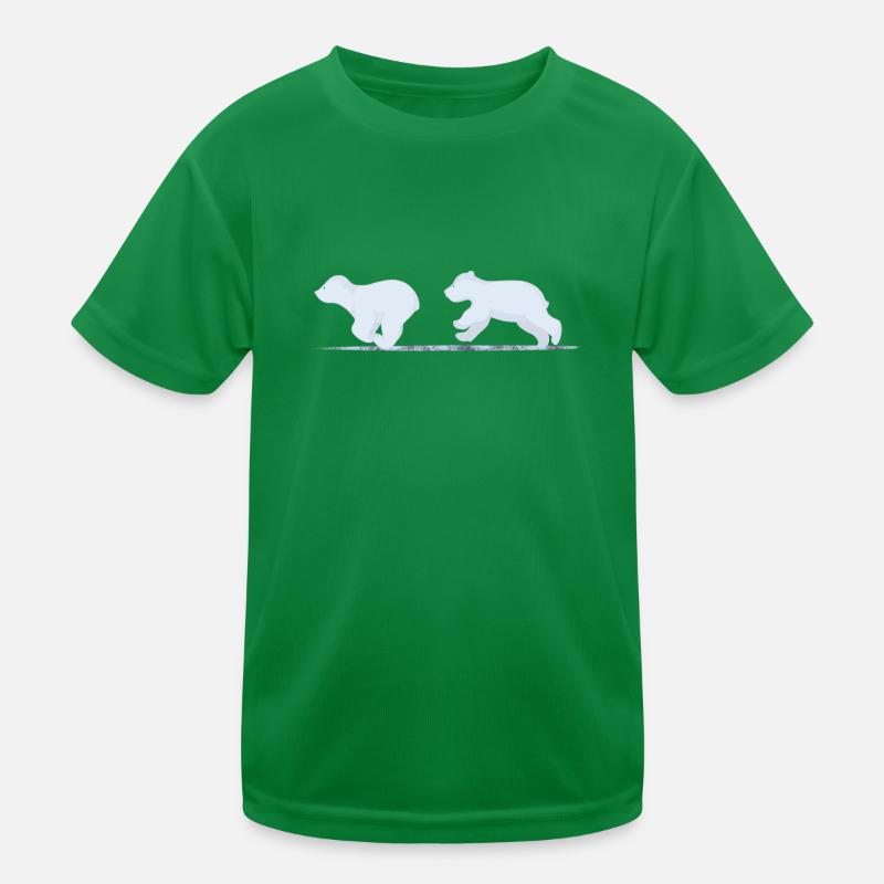 Bärenjunge-Brüder spielen im Eis Kinder Funktions-T-Shirt