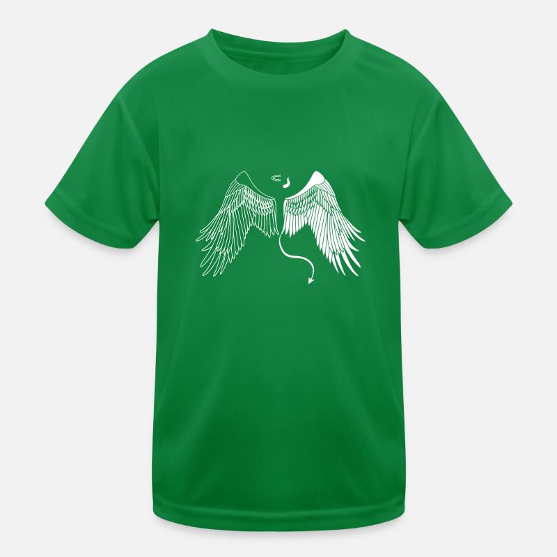Which One Will Guide Me Today Angel Demon Devil Kids Functional T-Shirt