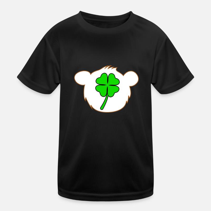 Heureux ours mignons trèfle T-shirt sport Enfant