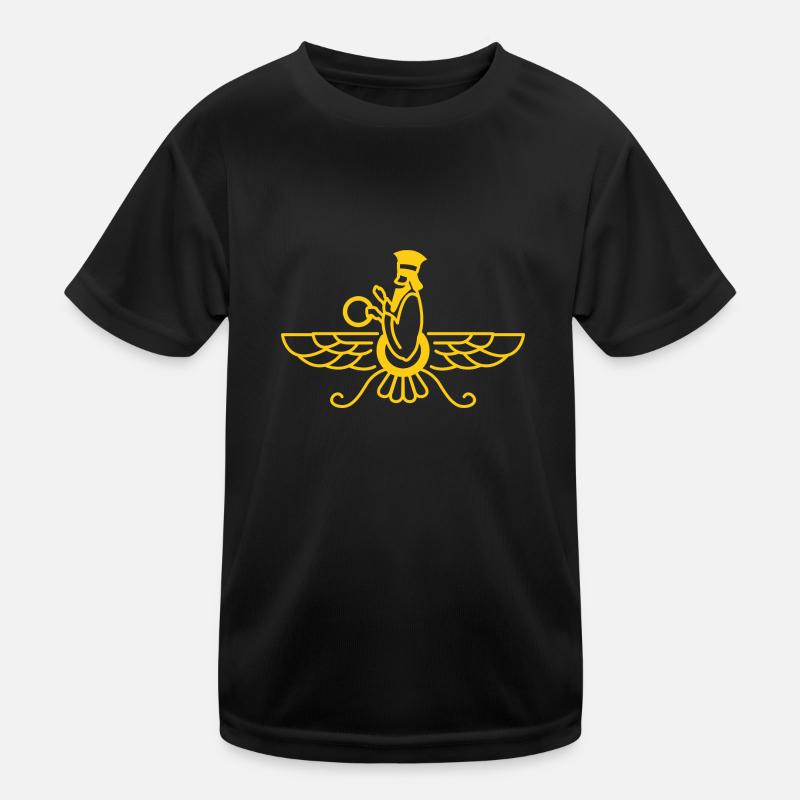 Shadow Image Gift Faravahar Zarathustra Symbol Kids Functional T-Shirt
