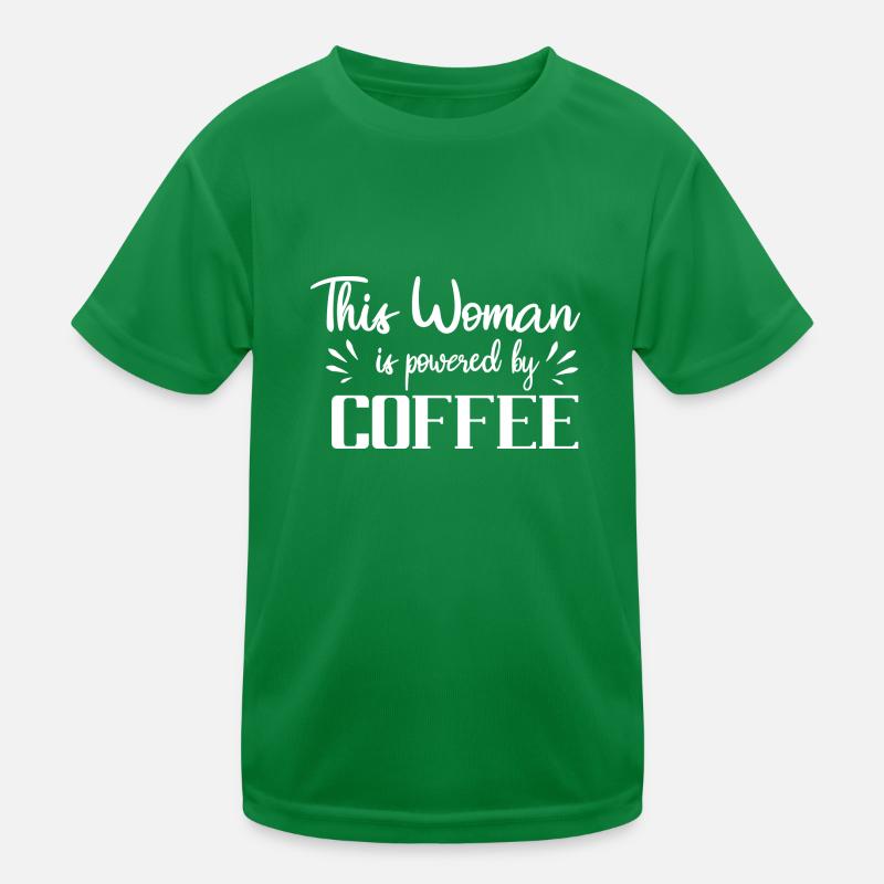 mum powered by coffee Kids Functional T-Shirt