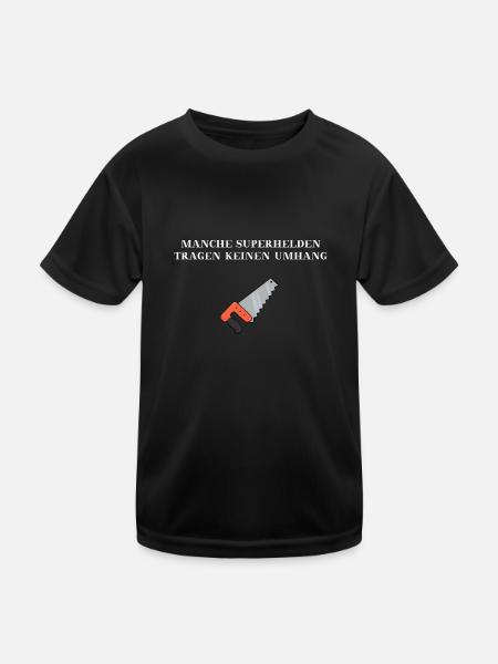 Handwerker Superhelden lustig witzig - Kinder Funktions-T-Shirt - Schwarz - Vorne