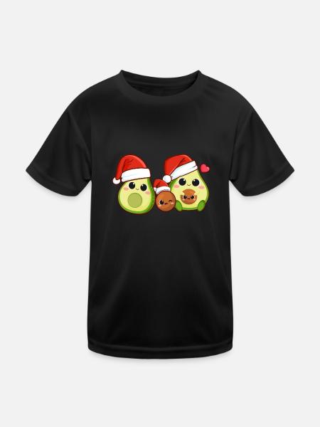 Avocat de Noël Kawaii - T-shirt sport Enfant - noir - Devant