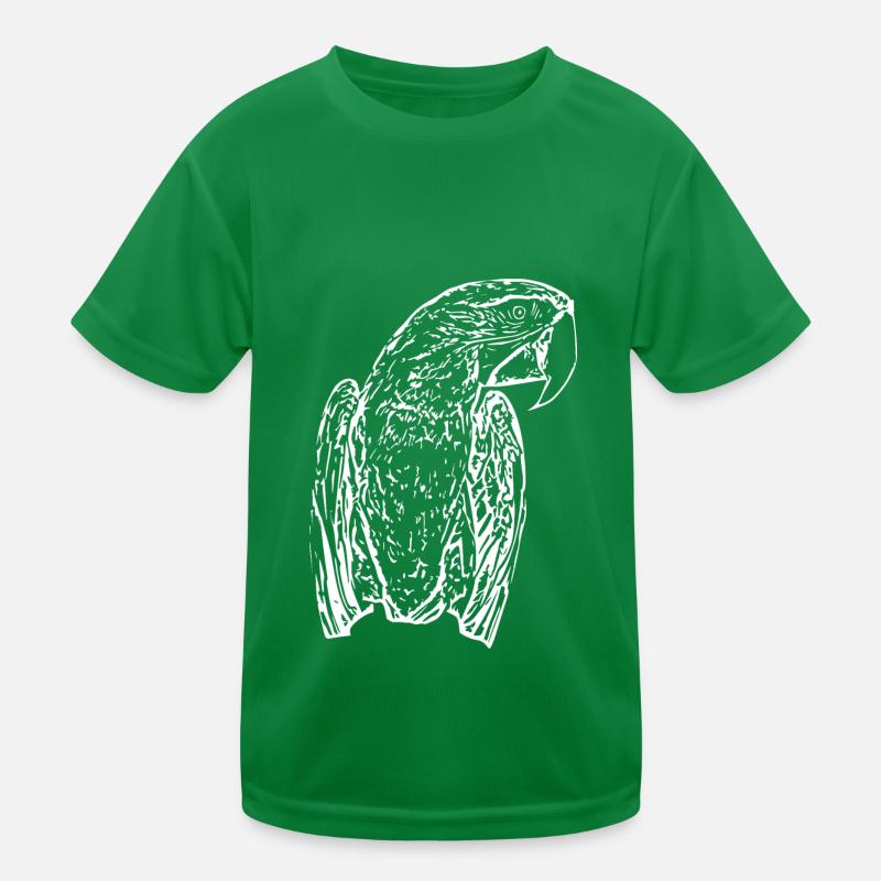 Perroquets Oiseau Blanc T-shirt sport Enfant