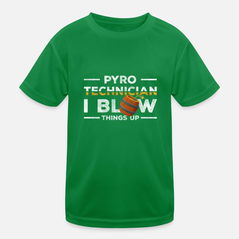 Sécurité de combustion colorée Pyro T-shirt sport Enfant