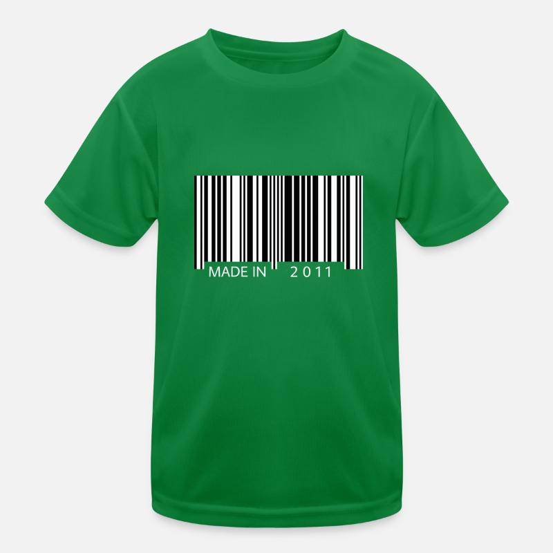 Made in 2011 Barcode Gift Kids Functional T-Shirt