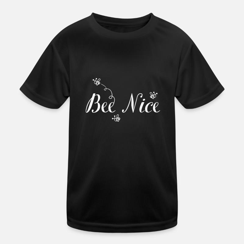be nice save the bees - bee nice - Kinder Funktions-T-Shirt - Schwarz