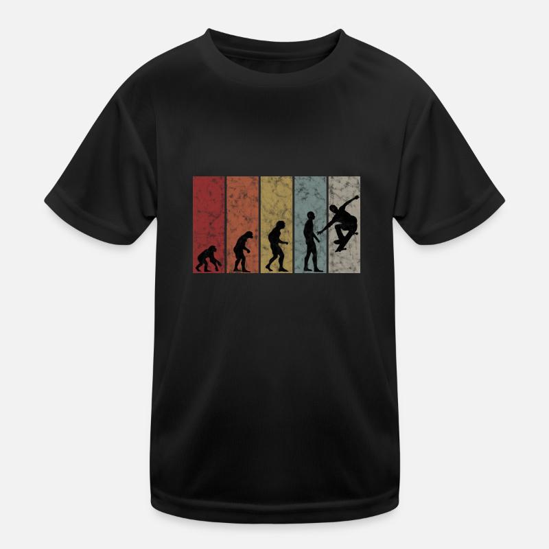 Skateboarder Skateboard Skater Skate Evolution Kinder Funktions-T-Shirt