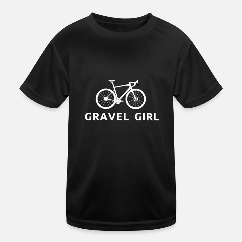 Fahrrad Schotter Mädchen Radfahren Kinder Funktions-T-Shirt