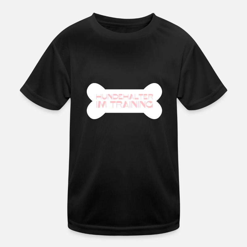 Hundehalter im Training - Kinder Funktions-T-Shirt - Schwarz