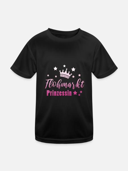 Flohmarkt Prinzessin Trödelmarkt Mädchen Geschenk - Kinder Funktions-T-Shirt - Schwarz - Vorne