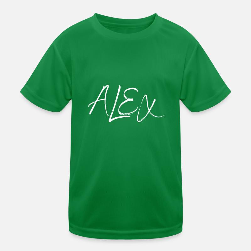 Alex Name Schriftzug Kinder Funktions-T-Shirt