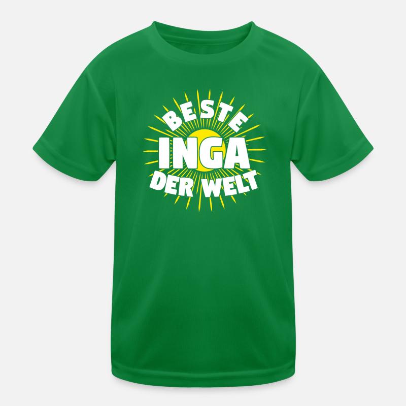 Inga - Beste Inga der Welt Kinder Funktions-T-Shirt