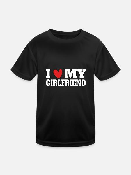 J’aime ma copine - T-shirt sport Enfant - noir - Devant