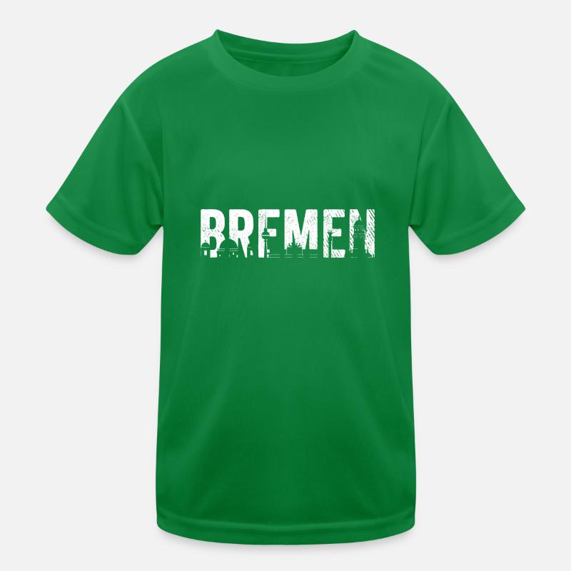 Bremen Skyline Kinder Funktions-T-Shirt